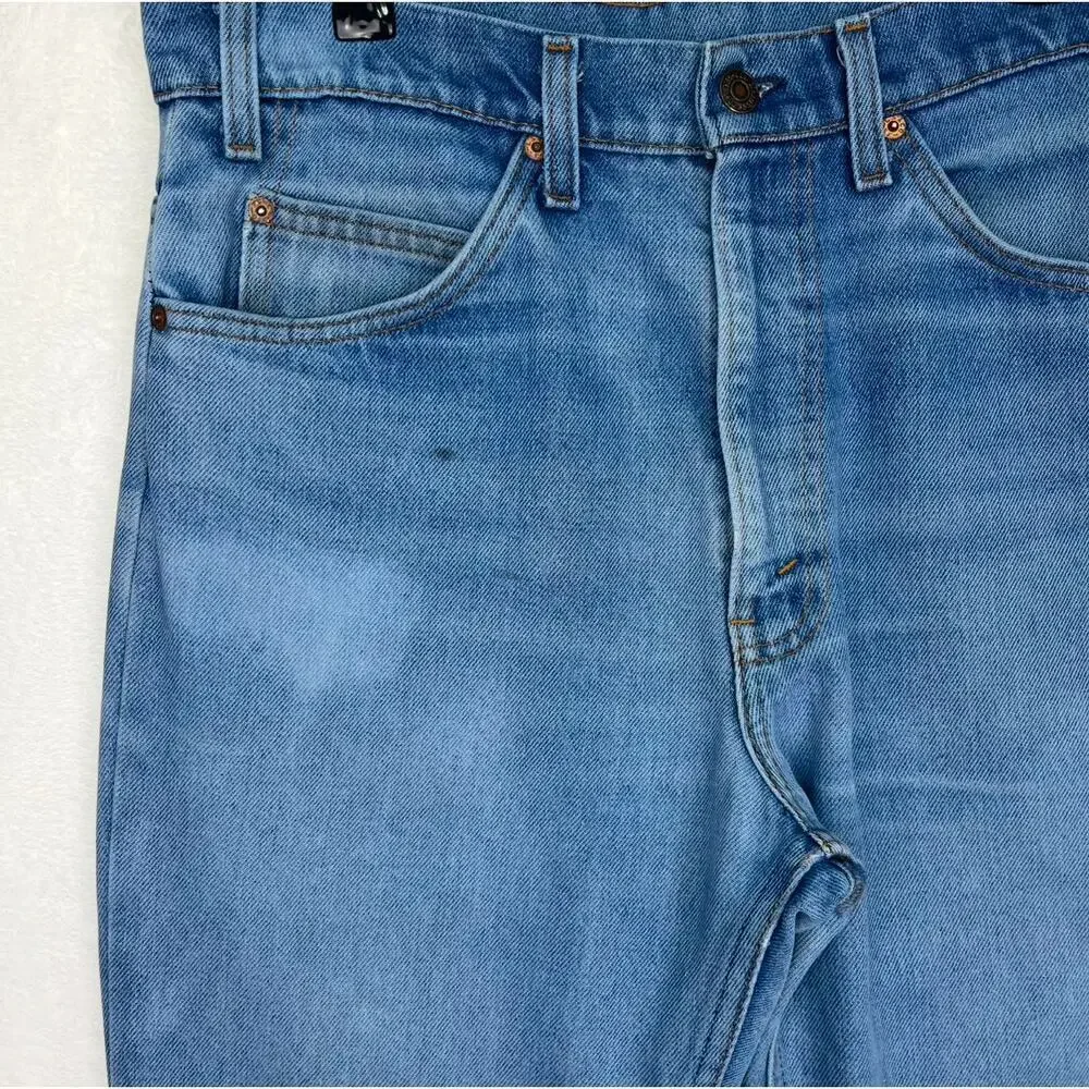 Vintage Levi’s Mens Jeans 34x31 USA‎ 516 Orange Tab Boot Cut Blue Distressed
